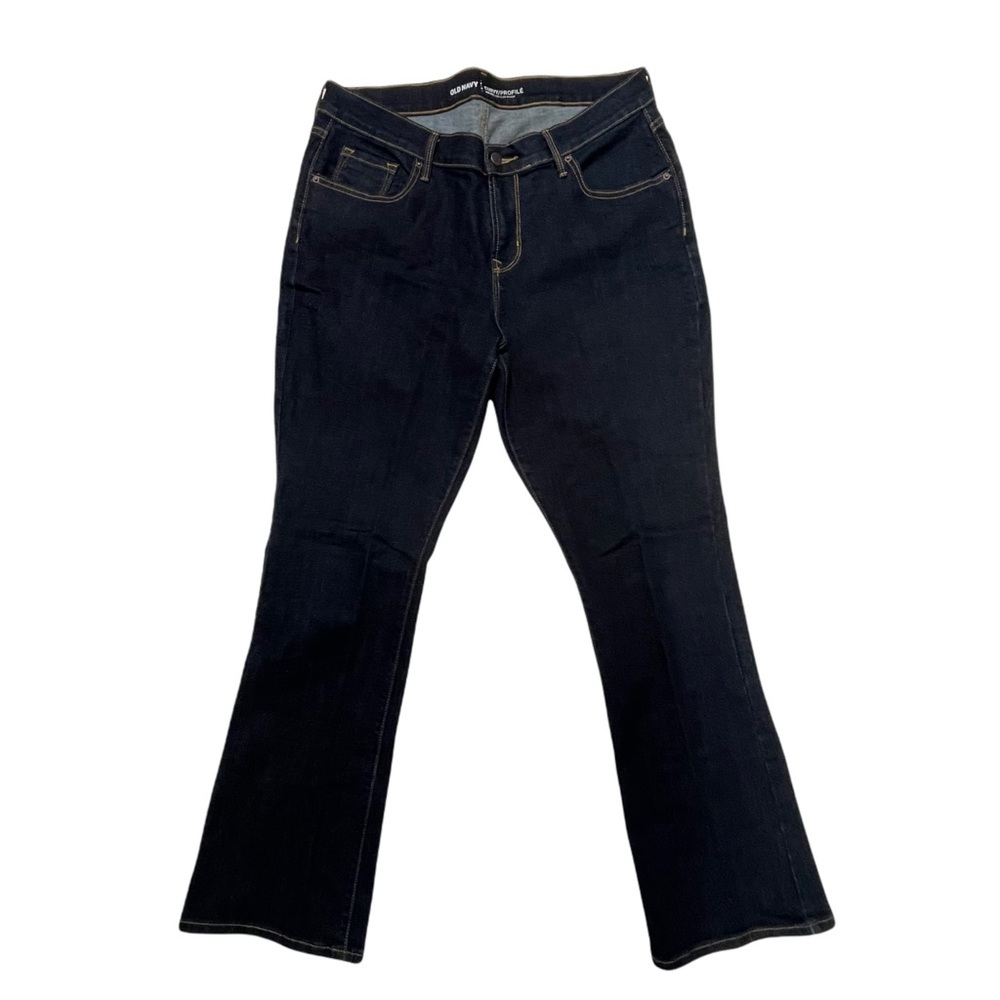 Old Navy Curvy Mid-Rise Boot Cut Dark Wash Jean Womans 14 Short - Picture 2 of 7